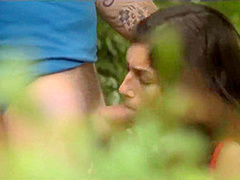 Babe Among The Bushes Fucked In Skirt Public Sex