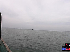 Real amateur couple blowjob and sex outdoor in public on an island