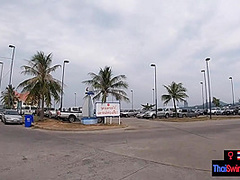 Real amateur couple blowjob and sex outdoor in public on an island