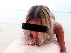 Sex On The Beach! Savage Fuck With Petite Asian Blonde - Amateur Couple Ninacola