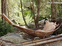 European Teen Enjoying A Hamock Anal