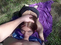 Amateur Babe Is Having Casual Sex With A Stranger, In The Nature And Enjoying It A Lot