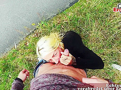 public pov date with german tattoo blonde outdoor fuck