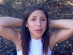 Adorable, Latin Brunette Gave A Deep Blowjob To A Horny Stranger, Before Riding His Stiff Meat Stick