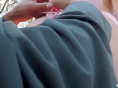 Adorable, Latin Brunette Gave A Deep Blowjob To A Horny Stranger, Before Riding His Stiff Meat Stick