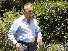 DADDY4K. Dazzling sexpot rides cock belonging to boyfriends hung dad