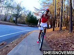 4k Msnovember Juicy Butt Prone Boned & Riding Bike Upskirt