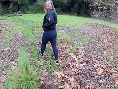 Blonde Milf Harper Outdoors Fun