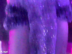 She wore only a tinsel at club! Public flashing