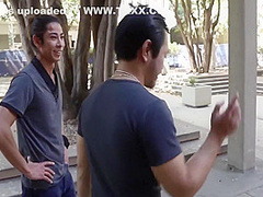 Two Asian Males Double Team Train Blonde Tiny Pink Pussy Amwf