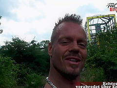 Real Sexdate with german big tits tattoo milf and pick up agent