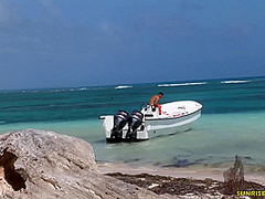 Caribbean Beach Threesome - Roberta Gemma Alessia Don