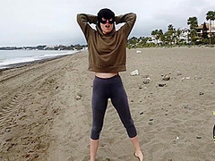 Bitch On The Beach - Blowjob And Piss