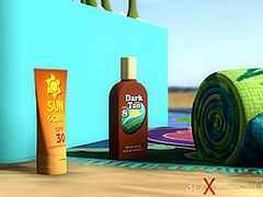 Hot sex! Dune buggy, topical beach and horny sexy brunette