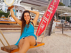 No Panties At Beach Party # Flashing In Public