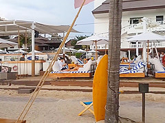 No Panties At Beach Party # Flashing In Public