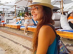 No Panties At Beach Party # Flashing In Public