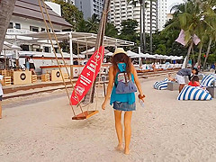 No Panties At Beach Party # Flashing In Public