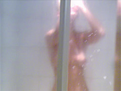 My brothers 20yo girlfriend under shower