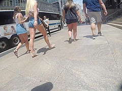 Incredibly Short Mini Jeans Skirt Candid Upskirt hot