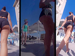 big ass brunette with short tight hot spy