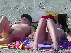 Hot Nudist Couples Beach Voyeur