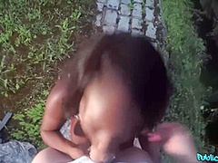 Jai James - A Black Stacked Hoe Sucks A White Dick And Is Fucked On-camera In The Woods