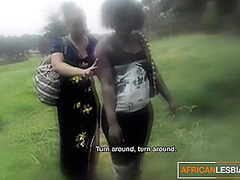 Horny Ebony Lesbo Sneaks Out To Eat Pussy