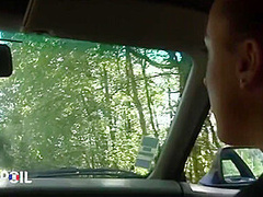 Nasty Redhead Fucks Old Man In Bushes