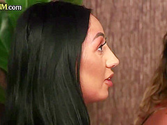 CFNM British babes blowing dick at film school