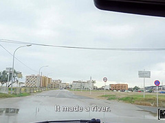 Kind Man Helped Petite Hitchhiker And Fucked Her On The Roadside