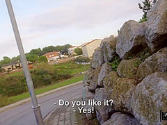 Kind Man Helped Petite Hitchhiker And Fucked Her On The Roadside