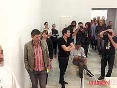 Naked Skinny Vixen In The Museum - Public Nudity
