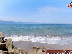 MILK TITS TEEN PICK UP - german agent meet teen in holiday and fuck her on the beach