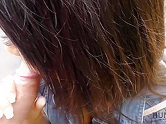 Teen Schwarzhaariges Model Zeigt Ihre Sexuellen Fahigkeiten An Der Frischen Luft