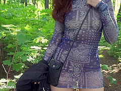 Jeny Smith. Long Summer Walk. Naked in forest