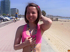 Raunchy Babe Sucking Male Pole In Public - Rita Jalace