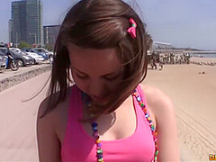 Raunchy Babe Sucking Male Pole In Public - Rita Jalace