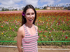 Real S - Beautiful Brunette Exposes Her Titties In Public