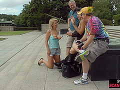 Public german slut humiliated and ass fucked pissed on