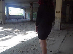 Public Walk In A See-through Dress In An Abandoned Building Short Version