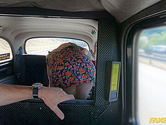 Tattooed Sexy Brunette Fucks The Taxi Man By Showing Off Her Inked Body