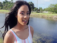 Amazing Latina Maya Bijou Catches A Cock During Fishing