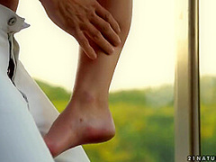 Teeny Anita Bellini Pleasing Her Bf Outside