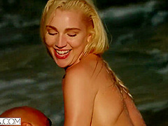 Hellcat Passionate Procreation On A Beach With Cristian Devil And Kendra Sunderland