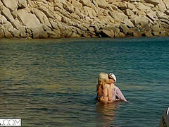 Hellcat Passionate Procreation On A Beach With Cristian Devil And Kendra Sunderland