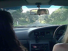 Celine & Celi - Road Trip Lesbian Sex