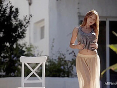 Young Woman Is In The Sunshine And Horny As Fuck