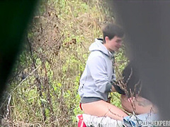 Blondie Girl Fucks Casual Guy In The Park