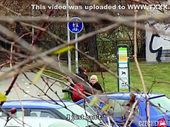Blondie Girl Fucks Casual Guy In The Park